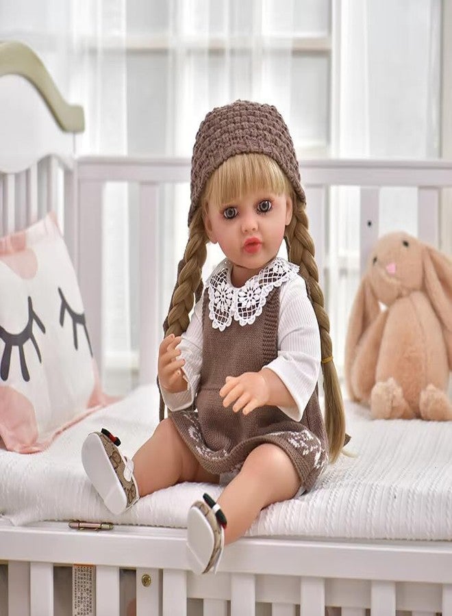 TOYDXXA Realistic Reborn Baby Dolls Soft Body,Lifelike Full Vinyl Silicone Body Reborn Baby Girl Doll,Reborn Baby Doll Girl Realistic Baby Doll with Long Hair,22 inch(Multi Colour) - Image 2